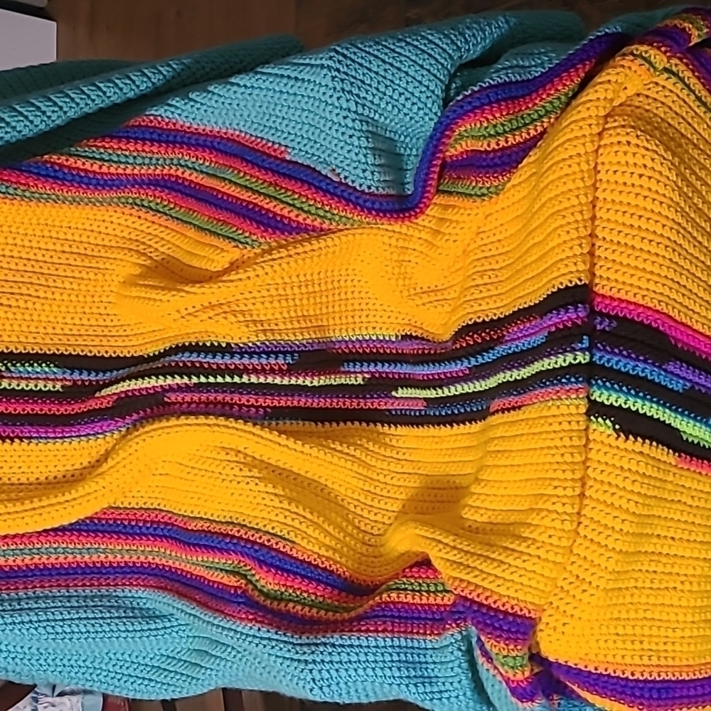 Hand Crafted Crochet Quilt New